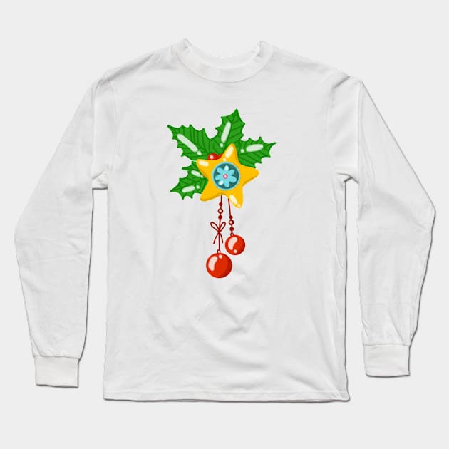 Christmas Long Sleeve T-Shirt by Liseevna